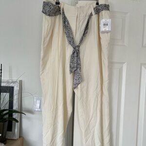 vintage trousers with satin belt (plus size)